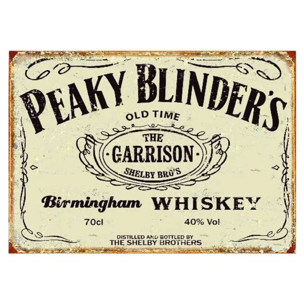 Vintage Tin Sign Peaky Blinders Metal Sign Poster Retro Art Plaque Wall Decor for Home Bar Pub Cafe Restaurant 8x12 Inch