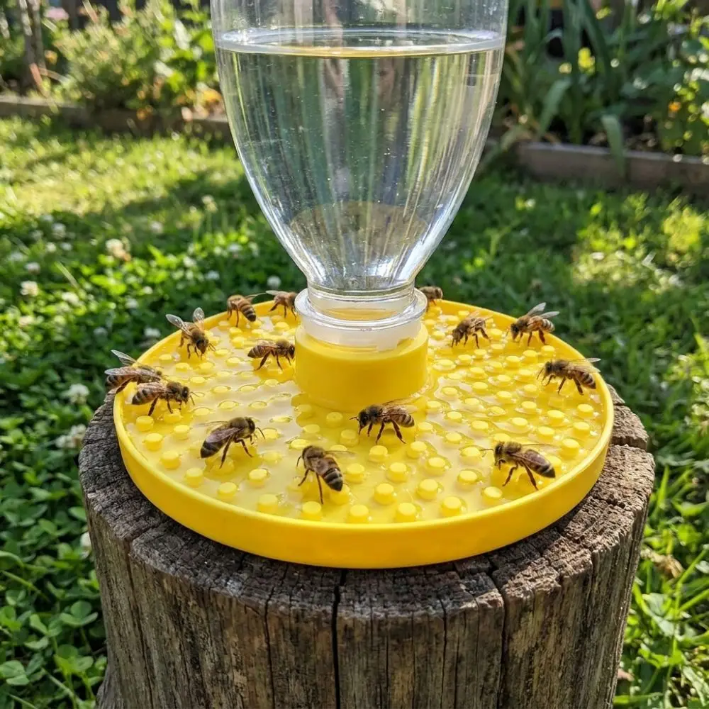 Multi-Hole Anti-Drowning Water Feeder Plastic Round Chicks Automatic Drinking Tray Shallow Groove Anti-Slip