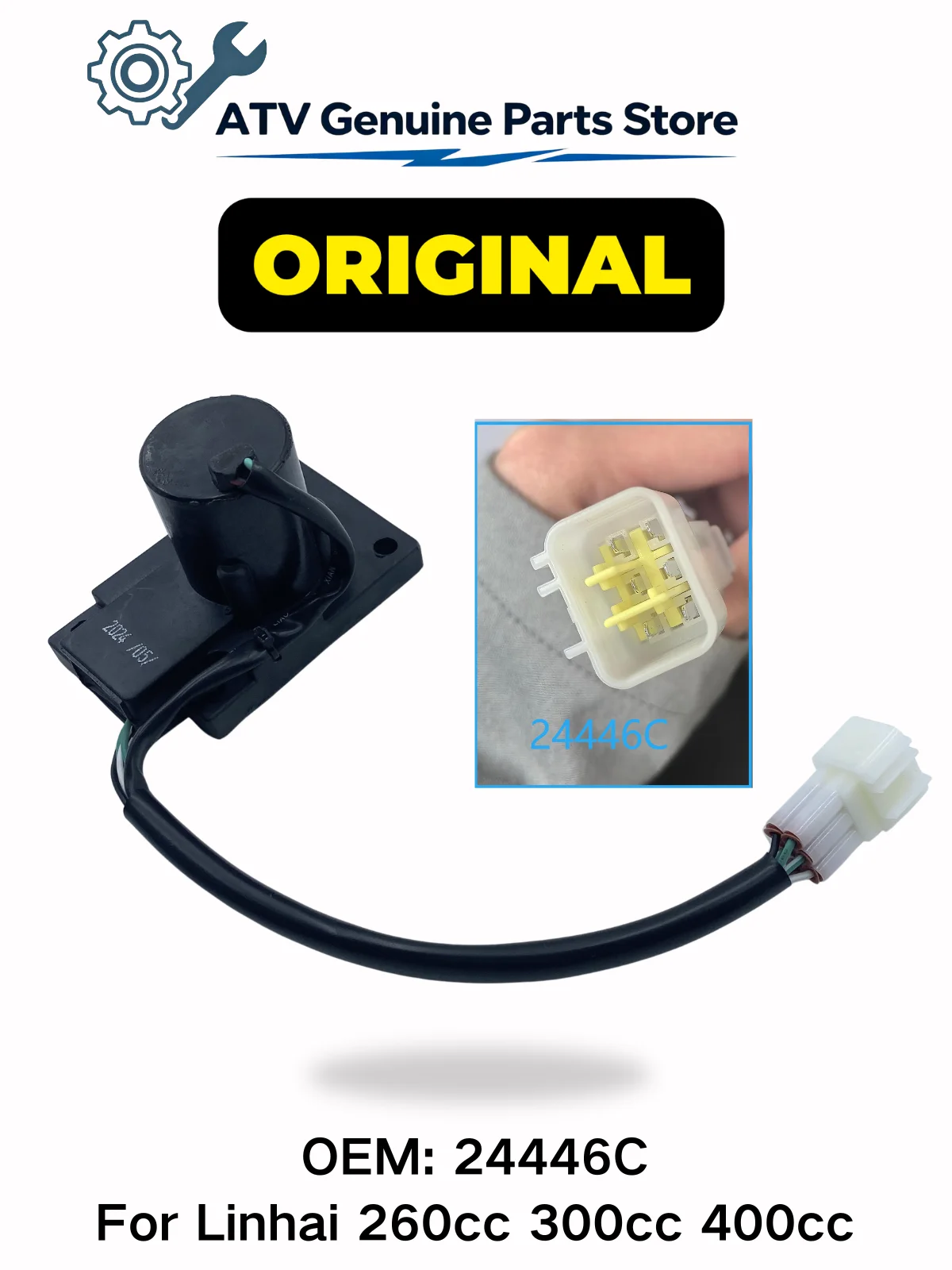 Original LH 260/300/400 ATV 2WD/4WD SHIFT MOTOR WATER PROOF PLUG For Linhai Code 24446C