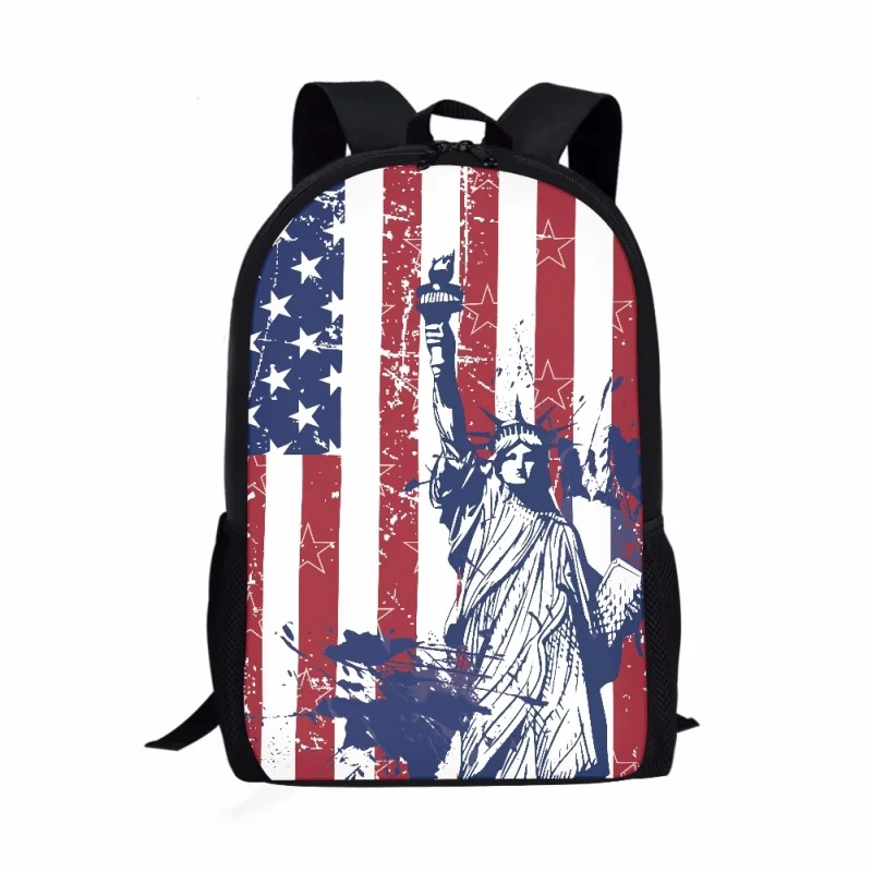 Mochila escolar con estampado de bandera de animales para estudiantes, mochila informal diaria para adolescentes, bolsas para ordenador portátil, mochilas de almacenamiento de viaje para hombres y mujeres