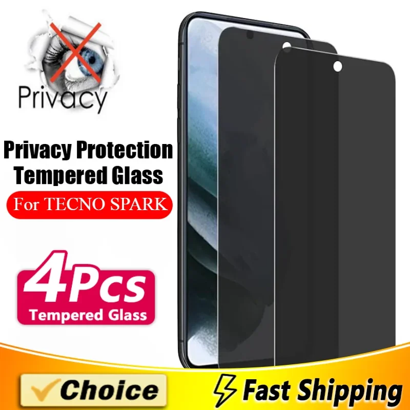 4 шт., защитная пленка для экрана для Tecno Spark Cm Plus Go(2020) Power 2 3Pro 4Lite 5Air 6Go 7P T