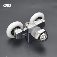 4pcs Shower Door Runner, Bathroom Pulley Diameter 23mm 25mm, Main Body Zinc Alloy Material, Sliding Door Wheel, Door Accessories 4