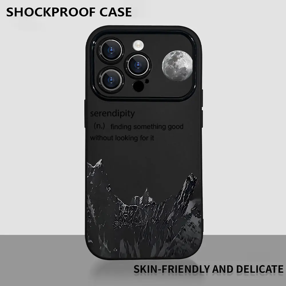 Funda de silicona para iPhone 17 Pro Max 16 Pro Max 13 12 15 Pro 14 Pro Max 11, cubierta de TPU suave tipo armadura Berg Moon coreana