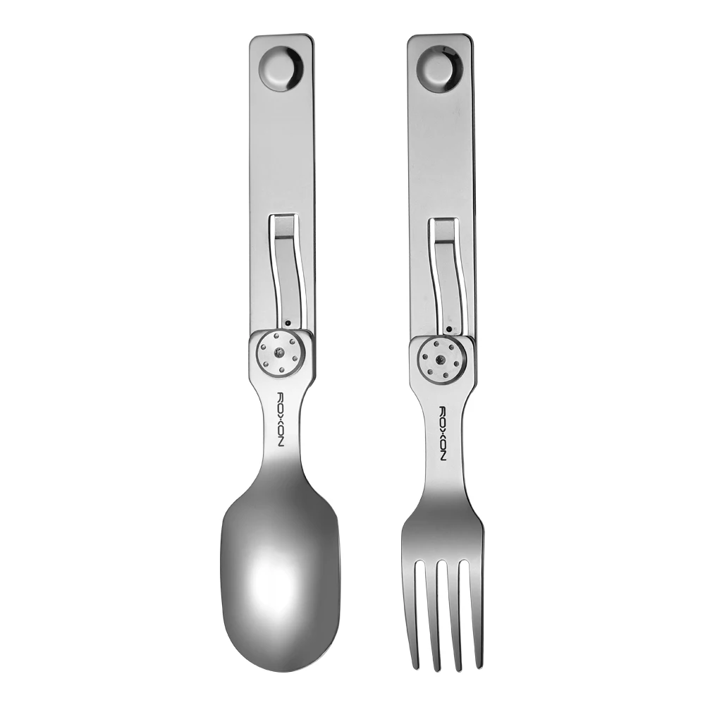 Outdoor Folding Tableware Multi-Purpose Stainless Steel Portable Camping Equipment Spork Spoon Series