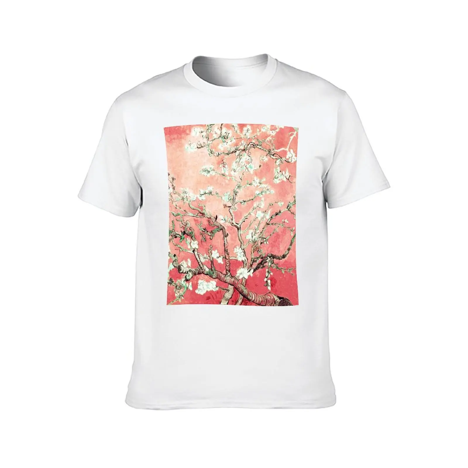 Vincent Van Gogh Almond Blossoms Peach T-Shirt sweat oversized valentines boutique clothes plus size clothes Men's clothing