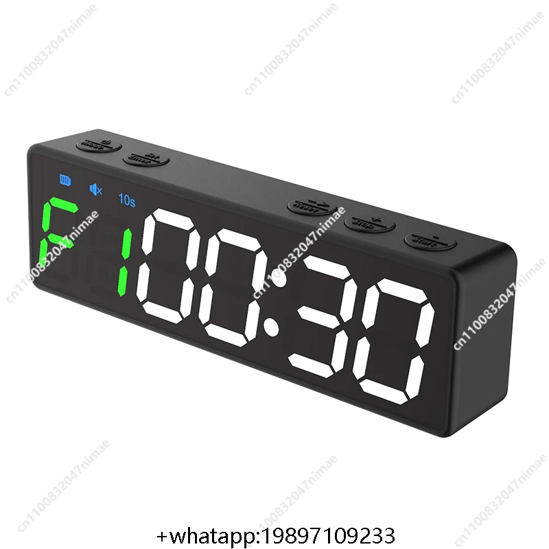 Fitness Boxing Electronic LED Timer Crossfit Chronograph Clock Competition Training Cycle TABATA