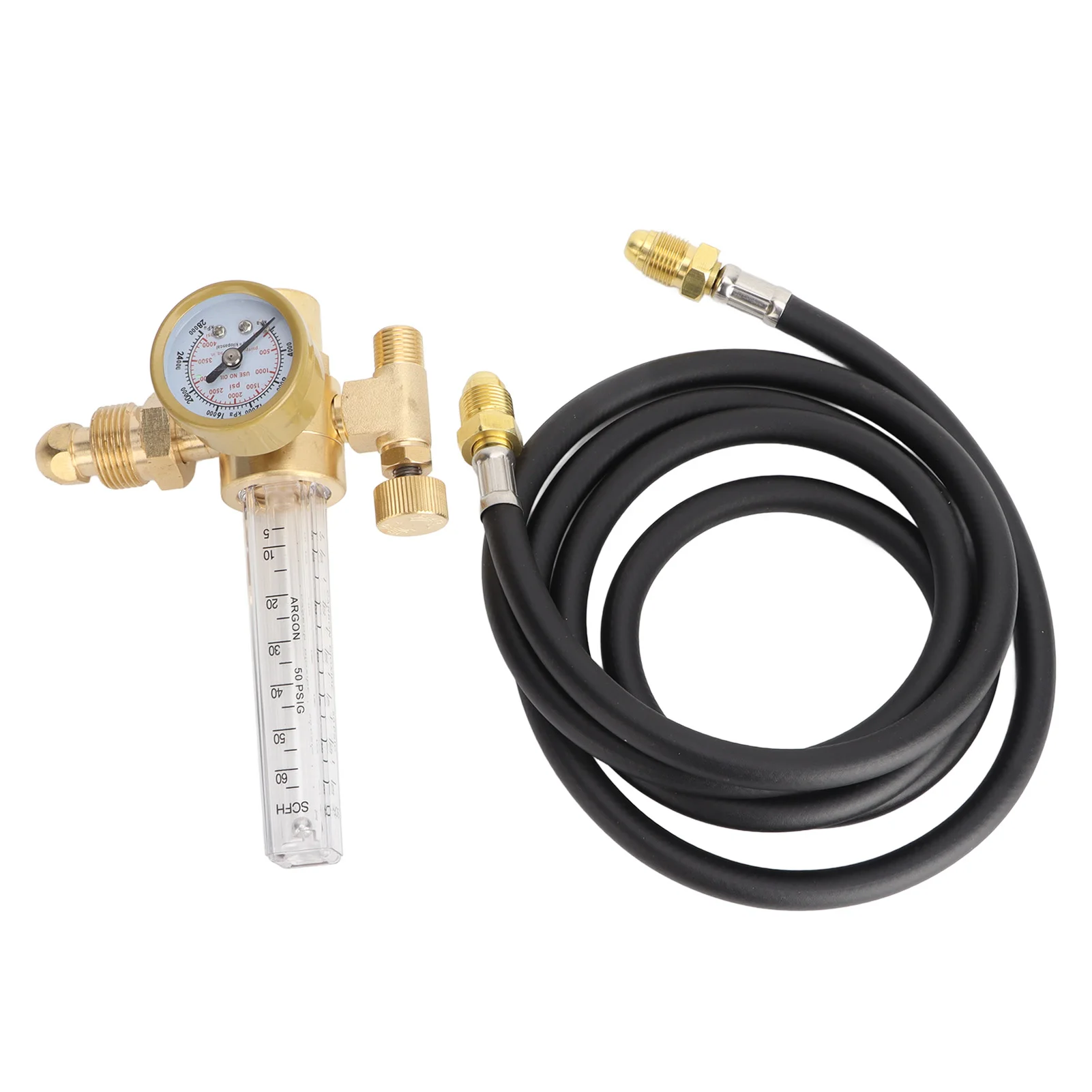 

Argon Pressure Regulator High Accuracy Flow Meter Gas Regulator for Welding Cutting Air Pressure Reducer with Hose 0 to 60SCFH
