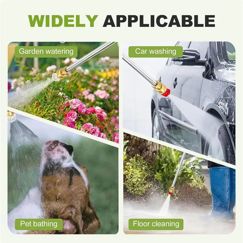 A60E-Power Washer With 3 Nozzles,For Garden Hose High Pressure Washer Wand For Car Washing,Patio Lawn For Garden Outdoor
