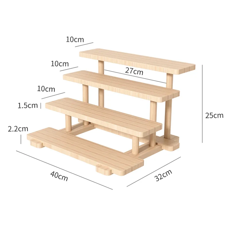 رفوف النباتات الخشبية الحديثة سلم زهرة الجرف شرفة سطح المكتب رفوف النباتات ديكور داخلي الأثاث Supporto Per Piante FYPS
