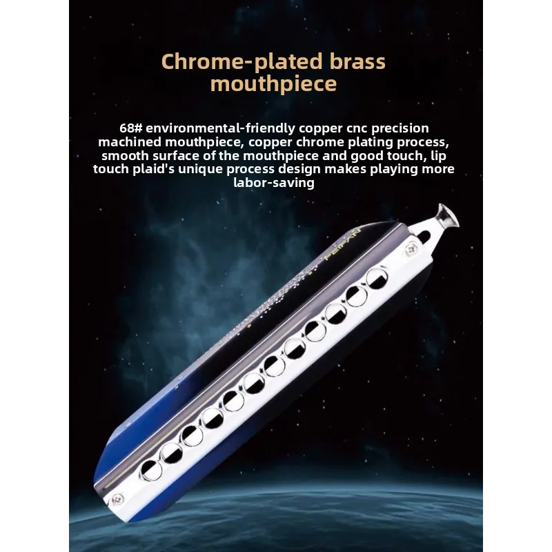 Flying Stars Air Chromatic Harmonica 12 Holes