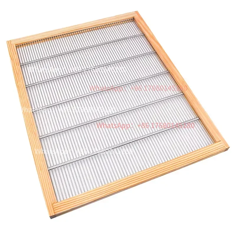 20Pcs Wood‑Bound Stainless Steel Queen Excluder for 8‑10 Frame Langstroth Galvanized Iron Beekeeping Tool