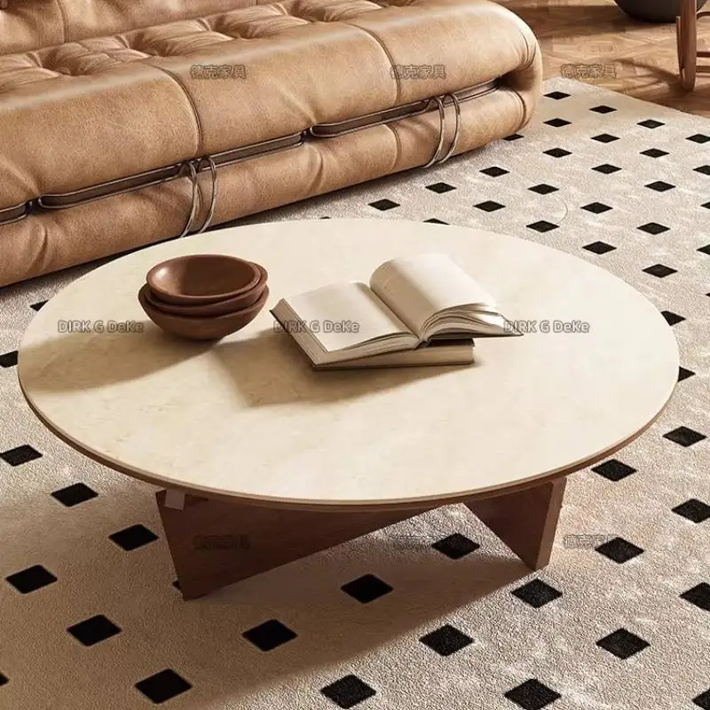 ！@Walnut Brown Coffee Tables Luxury Decoration Apartment Living Room Coffee Tables Bauhaus Designer Muebles Para Hogar Furniture