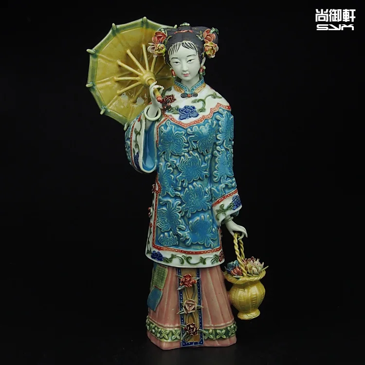 

Shiwan doll master of fine ladies of ancient figures decorated handmade ceramic crafts business gift ladies