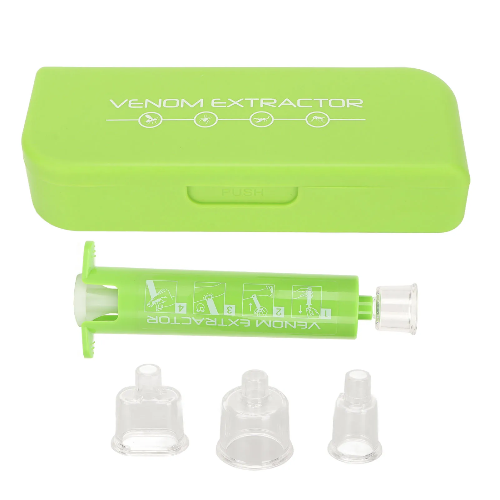 1 Set Bite Sucker Promote Healing Vacuum Negative Pressure Bite Extractor Tool for Outdoor Backpacking ABS