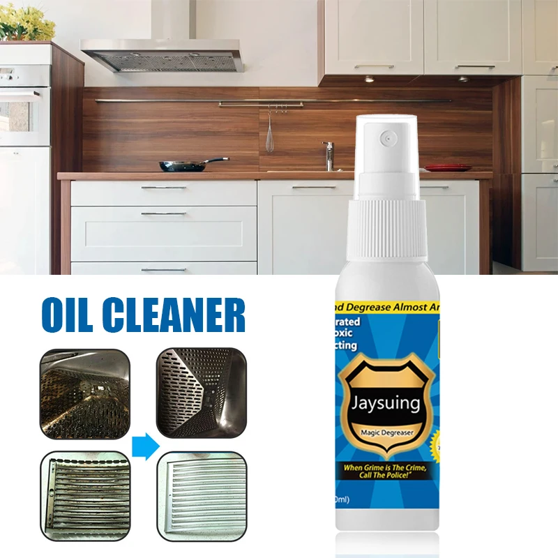 Kitchen Degreaser Cleaner Spray Cloth Oil Stain Removes Grease Grime Agent Home Gas Stove Oven Cook Top Surface Cleaning