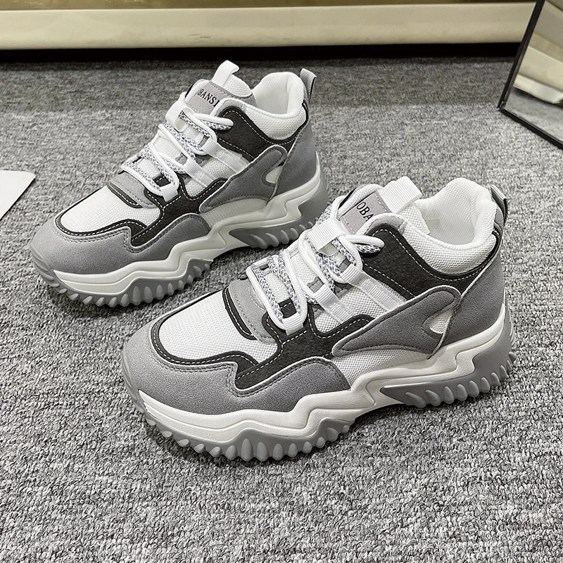 أحذية رياضية خفيفة الوزن للنساء ، نعل سميك ، زيادة ، مطابقة ، غير رسمية ، متعددة الاستخدامات ، أبي علوي عالي ، نوع جديد ، موضة ، خريف ، 2023