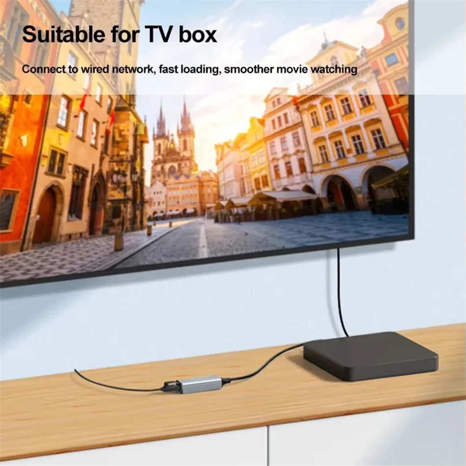 Cable de Internet Lan USB tipo c a RJ45, 1000Mbps, adaptador Ethernet USB tipo C de aluminio, Dongle de tarjeta de red para MacBook, portátil y PC