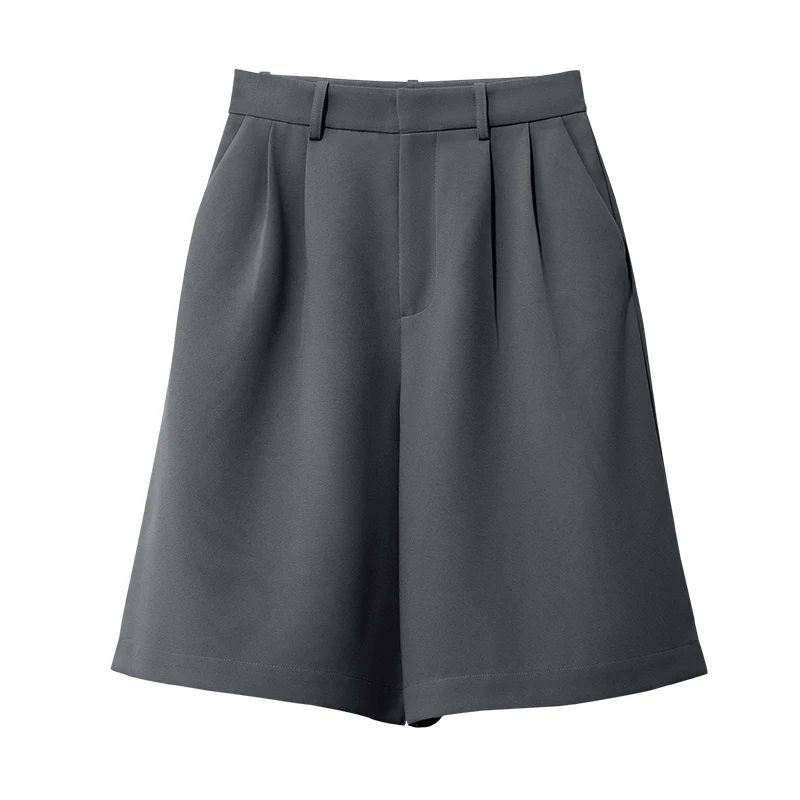 Amii Women's Shorts 2026 Summer New Commuter Versatile Pleated Loose Pants Women's Wide-leg Casual Five-point Pants 12622017 - Image 6
