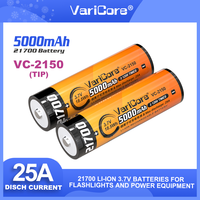 2-20PCS VariCore VC-2150 3.7V 5000mAh 21700 Power Rechargeable Lithium Battery 25A Discharge For Flashlight (NO PCB)