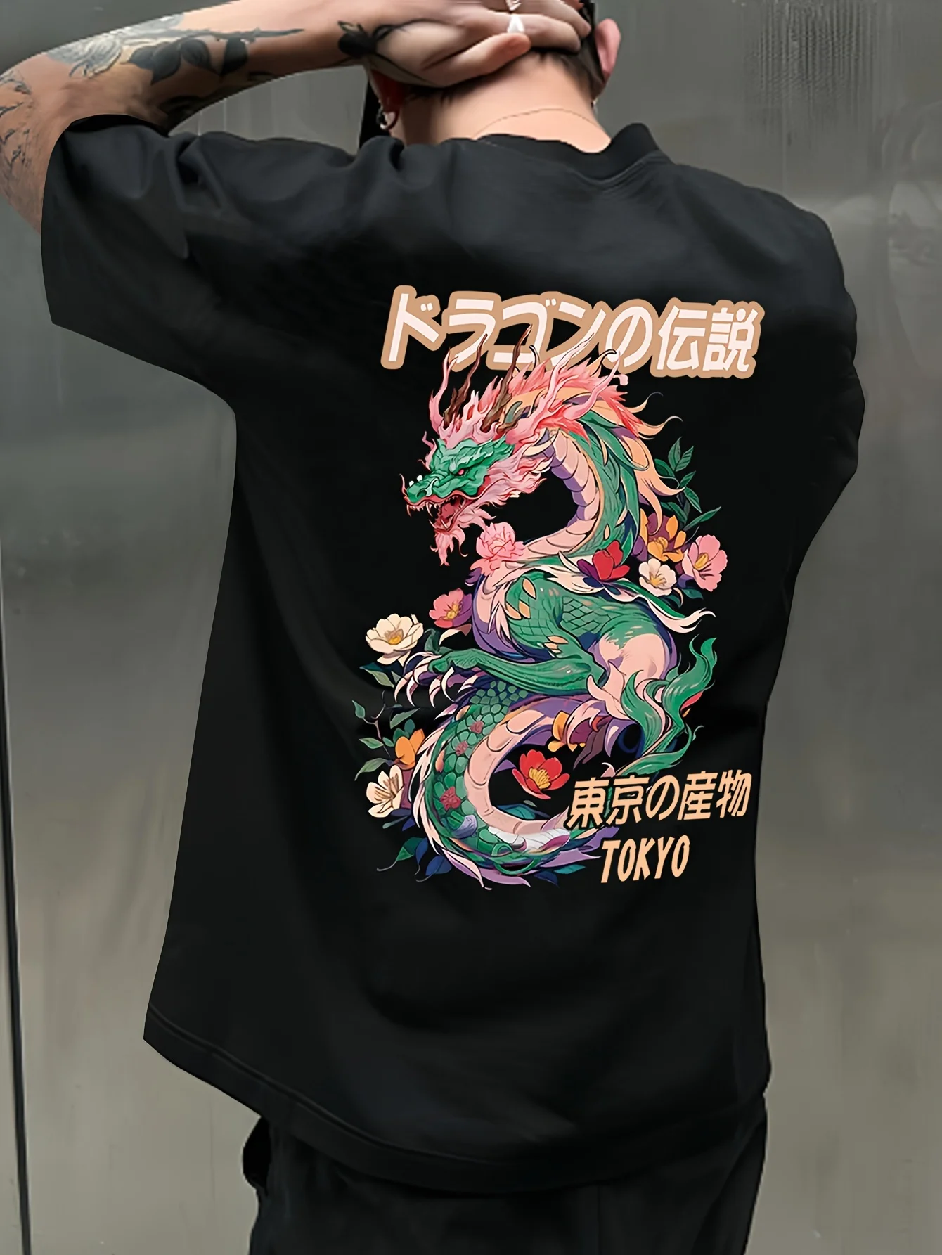 

Tokyo Legend Dragon Graphic Printing Summer Autumn Winter Luxury Brand Cotton Men's and Women's T-Shirts Short Sleeves Outdoor