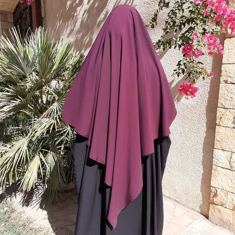 Ramadán largo Khimar con velo Hijab para mujer Tops sin mangas prenda de oración musulmana Abaya Niqab pañuelo Jilbab ropa islámica