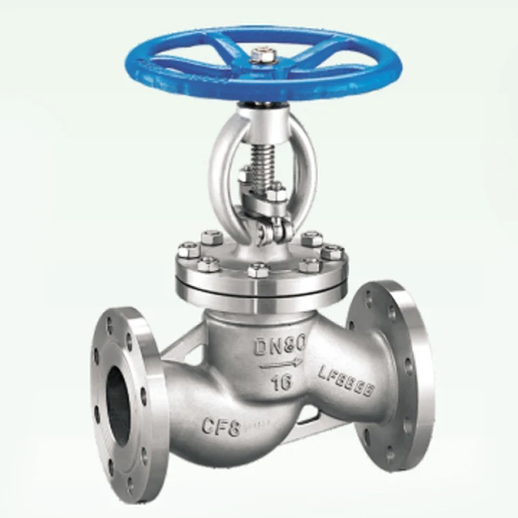Ручной паровой клапан DIN DN80 Pn16 CF8, литой 3-дюймовый шаровой клапан с фланцем