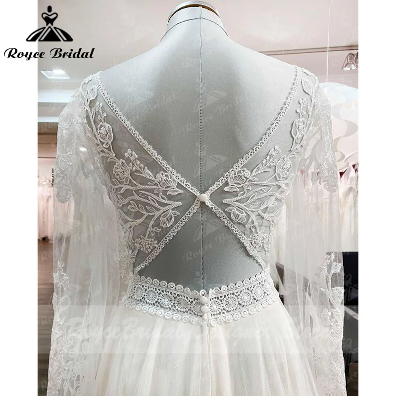 Princesa a linha praia vestido de casamento v pescoço renda apliques beading backless cintas espaguete vestido de noiva trowjurk robe de mariee