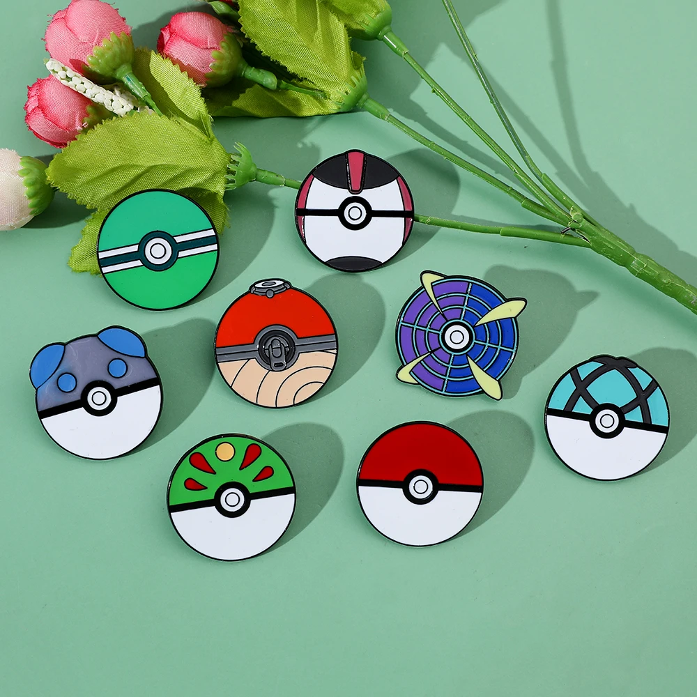 Pokemon Enamel Pin - Cartoon Brooch Poké Ball Great Ball Metal Badge for Backpack Clothing Jewelry Accessory Gift view 3