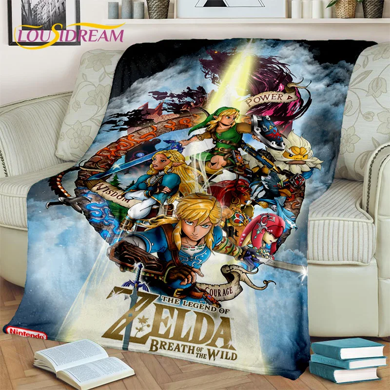 3D Game Z-Zelda Link Gamer Blanket,Soft Throw Blanket for Home Bedroom Bed Sofa Picnic Travel Office Rest Cover Blanket Kids 3D