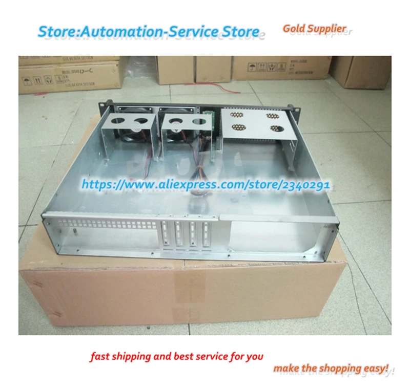 2U390 Chassi Curto 2U Servidor de Controle Industrial Firewall Chassi Industrial ATX PC Potência Profunda