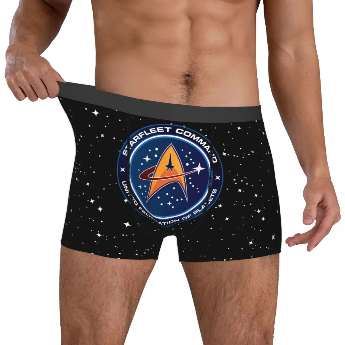 Men Star Treks Underpants Starfleet Man Boxers Cozy Shorts Boxer Briefs Design for Fans