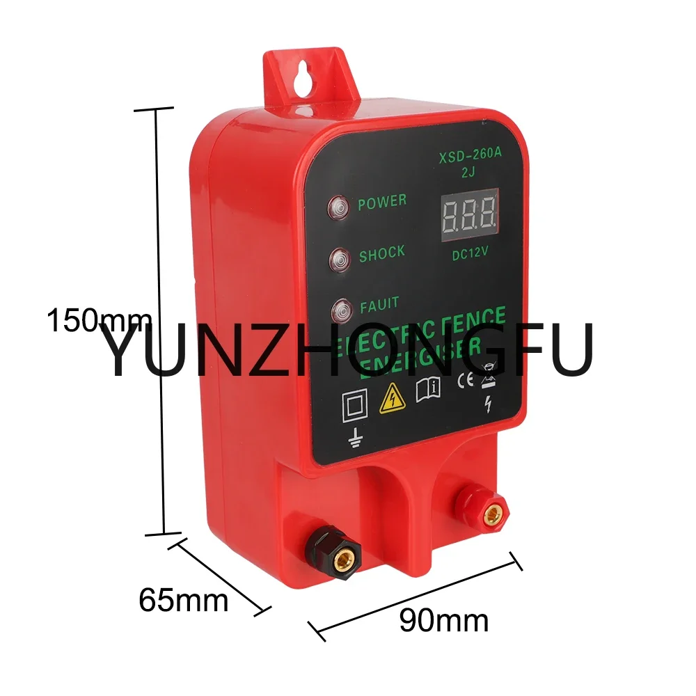 

Electric Fence Powered 10KM Pulse Controller Waterproof LCD Voltage Display