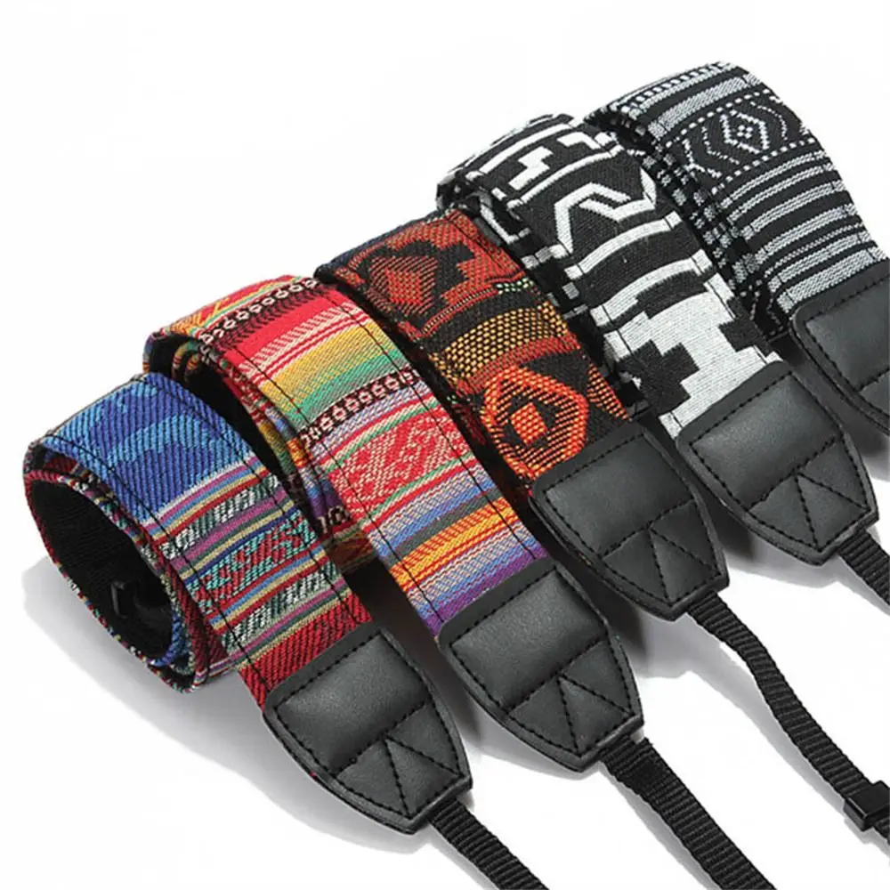 Universal Durable Adjustable Anti-slip Retro Cameras Strap Camera Shoulder Strap Camera Neck Belt Vintage