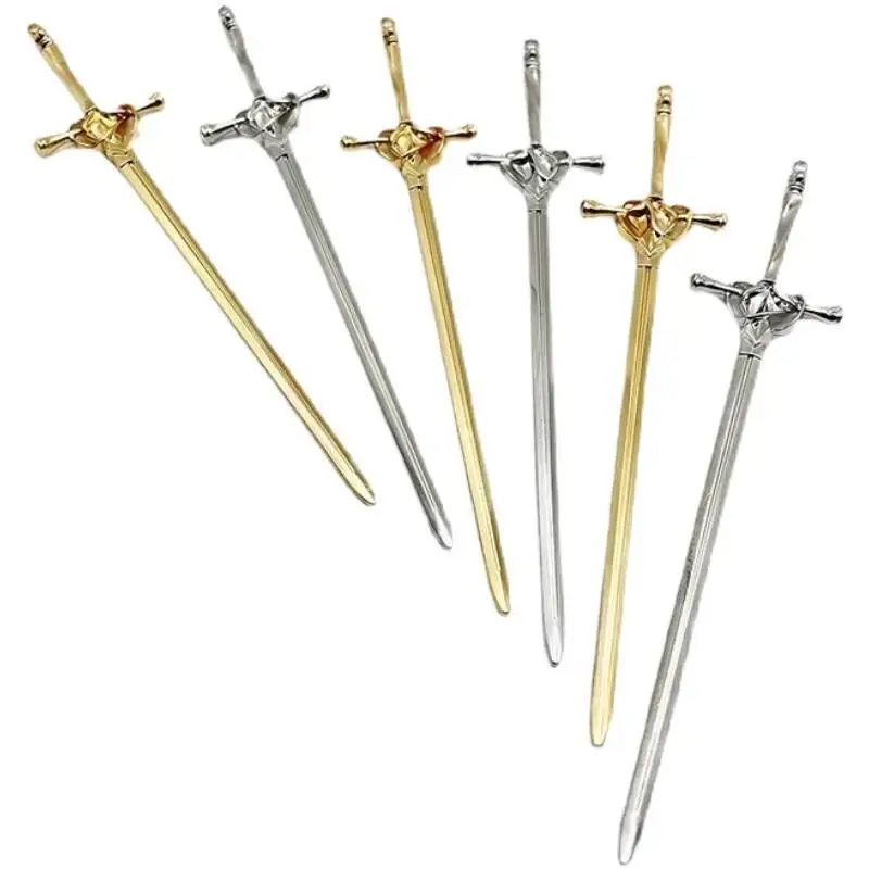 DIY Creative Sword Hairpin Chinese Style Punk Trendy Hair Fork Durable Hair Accessory for Women Hanfu Themed Event Wear