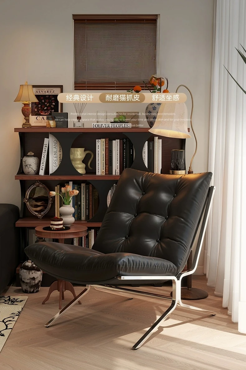 Vrijetijdsstoel enkele fauteuil minimalistische lichte luxe vrijetijdsrugstoel