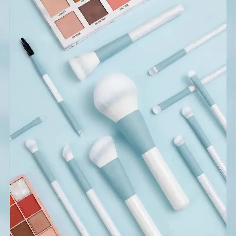 12 Stuks Make-Up Kwasten Set Ultra Zacht Poeder Makeup Tools Beginner Punt Blush Borstel Concealer Borstel Mes Rand Eyeliner Brus