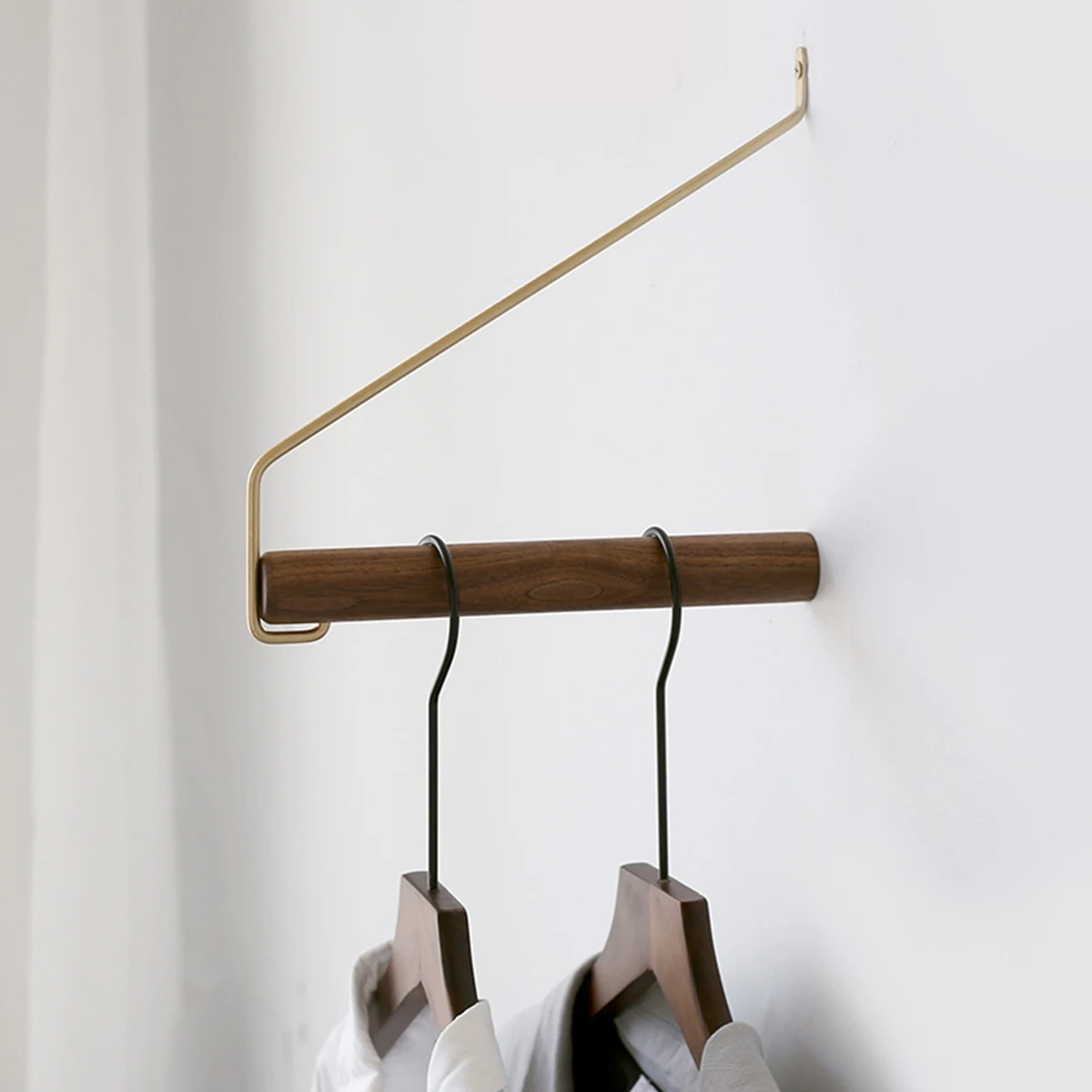 

Настенная вешалка для одежды из массива дерева, вешалки для вилок из сена, крючки для одежды в спальне, бамбуковый дом