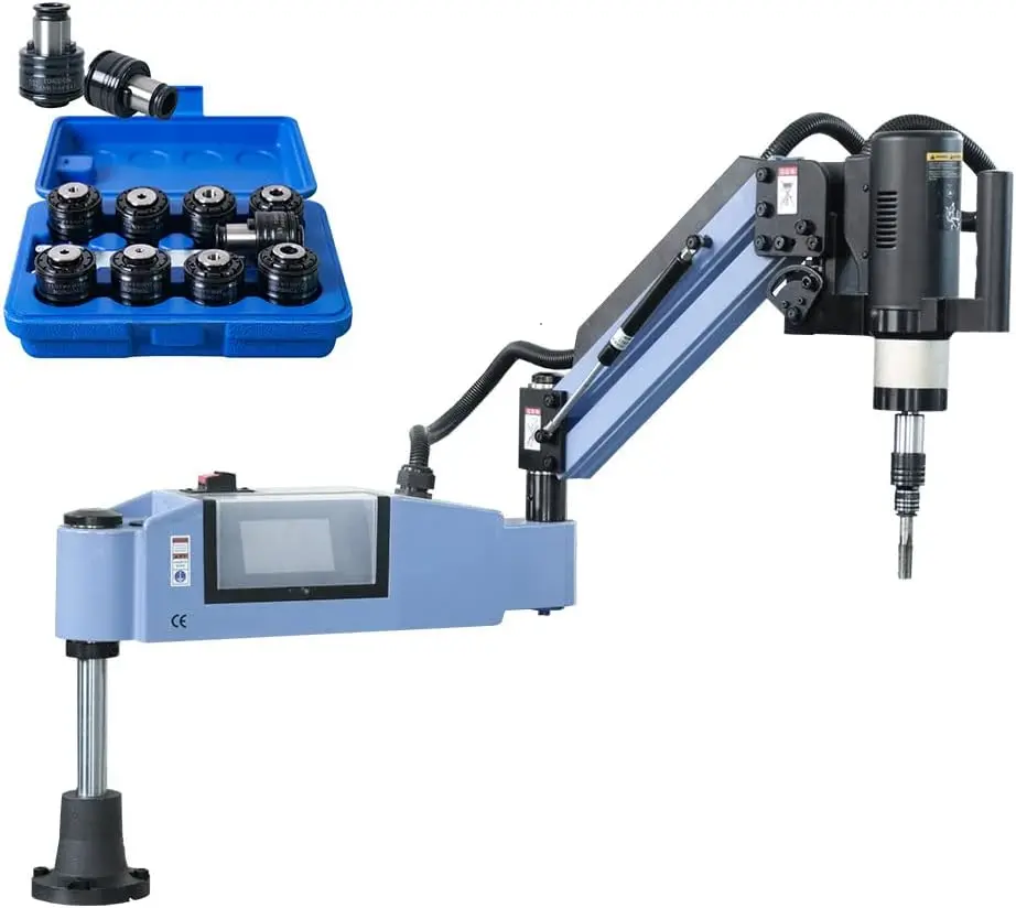 US STOCK Electric Tapping Machine Universal Tapping Arm M4-M24 With 10Pcs ANSI Standard Tapping Collet High Rotating Speed 0-375