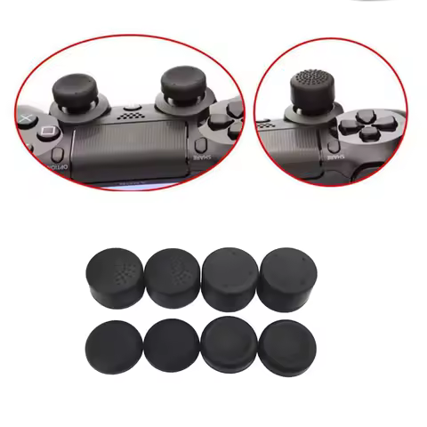 8Pcs Silicone Analog Thumb Stick Grip Cap Controller Joystick Cover For PS5 / For PS4 Non-slip Cap Game Accessories