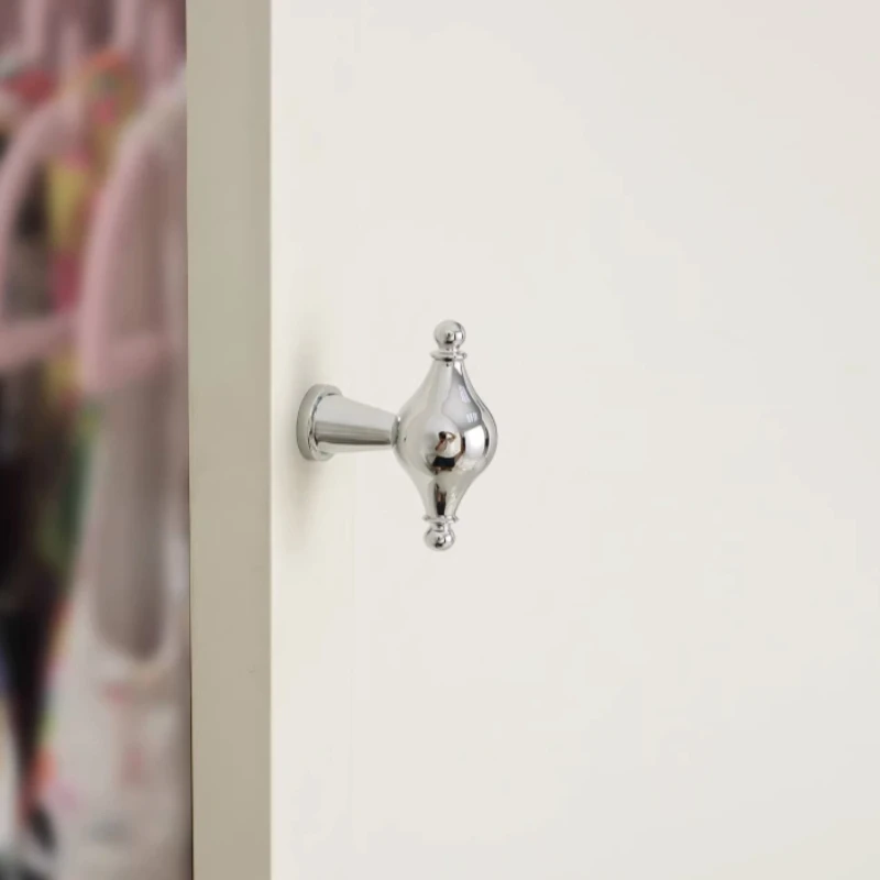 Modern Wardrobe Cabinet Dresser Cupboard Drawer Pulls Knobs Bright Nickel Small Handle Hardware Handles / Handles for Furniture