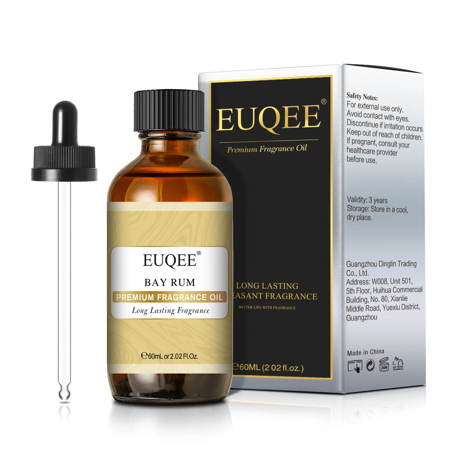 EUQEE Premium Men\'s Fragrance Oil for Soap & Candle Making, Aromatherapy, Woody Scent for Home Fragrance Bay Rum Leather Aroma