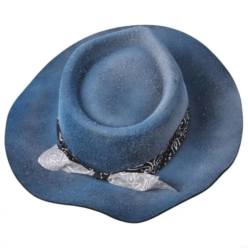 

L5YA Homburg Wool Classical Styling Hat Gifts for Boyfriend Hat Wide Brimmed Unisex Wear for Gatherings Photo Props