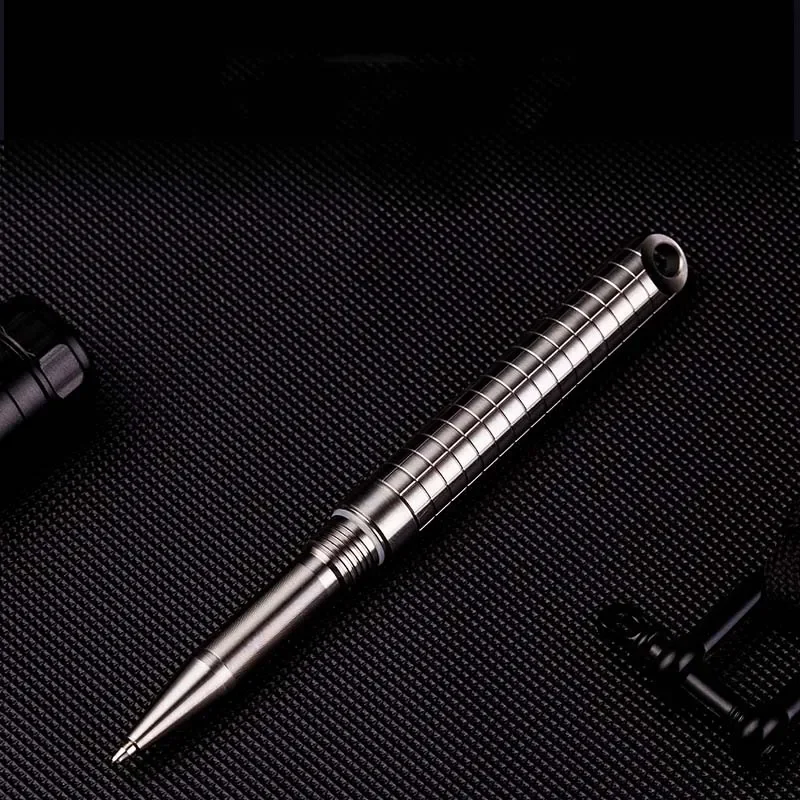 EDC Titanium Alloy Self Defense Survival Safety Tactical Pen With Writing Multi-functional Tungsten Steel Head EDC