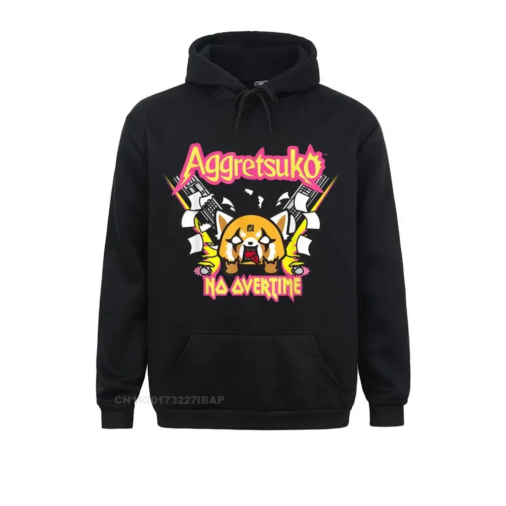 Aggretsuko No Overtime Tee Shirt April FOOL DAY Hoodies Long Sleeve Leisure Clothes New Design Camisa Sweatshirts Sweater