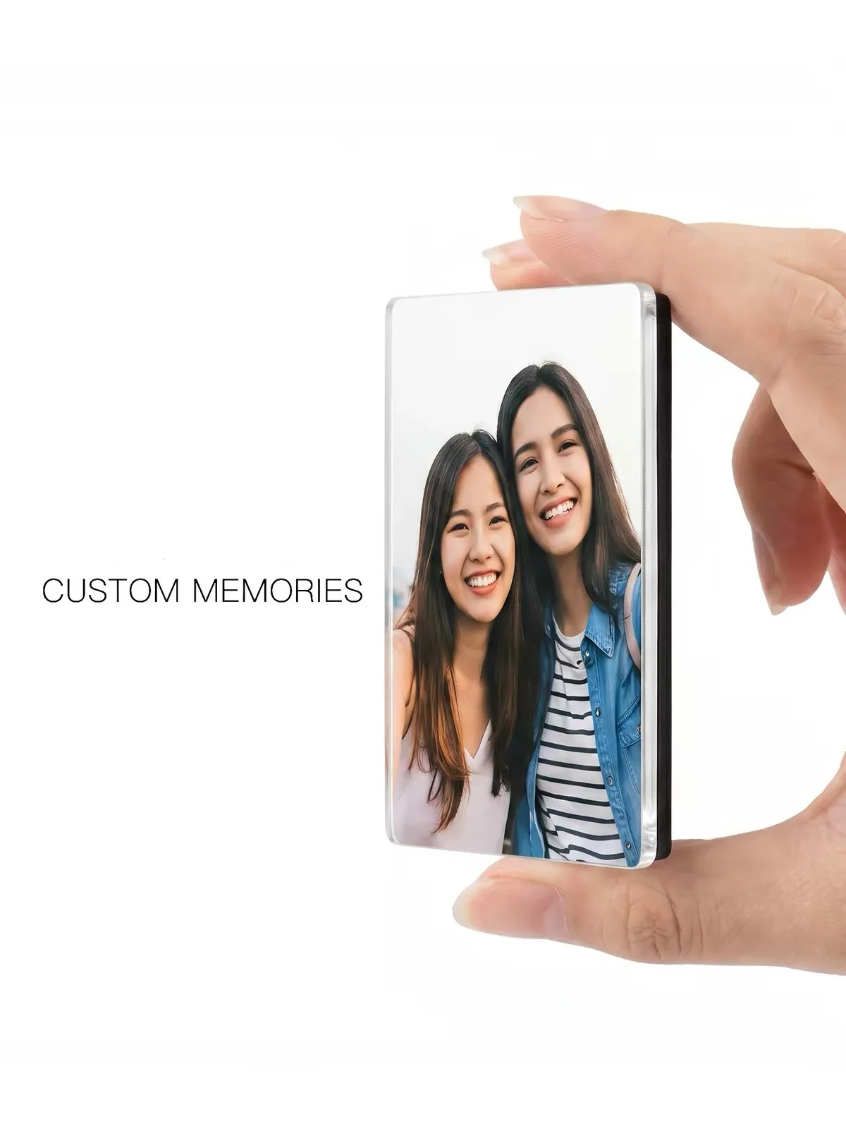 10 Stück personalisierte Acryl-Fotokühlschrankmagnete mit individuellem Logo-Design als Geschenk für Hochzeit oder Muttertag – Detail 3