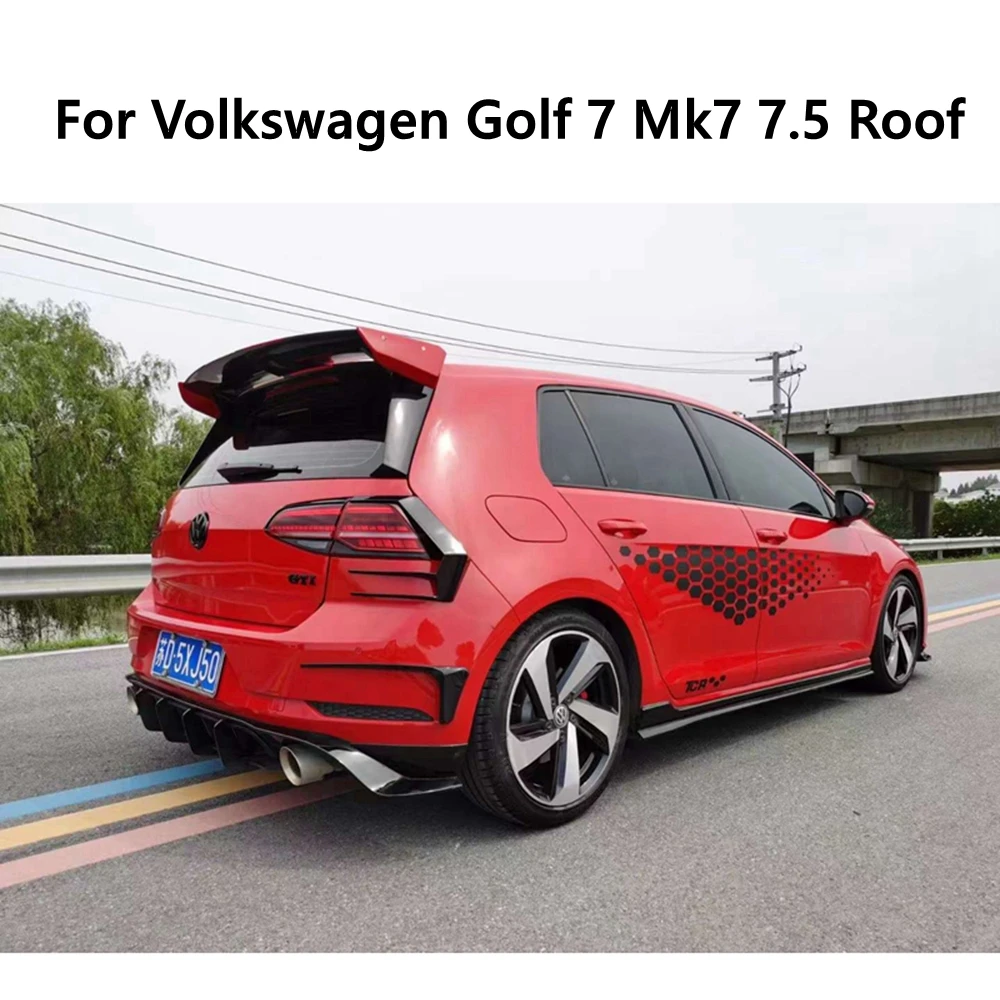 For Volkswagen Golf 7 Mk7 7.5 GTI Rear Roof Spoiler Wing TC Style 2013-2020