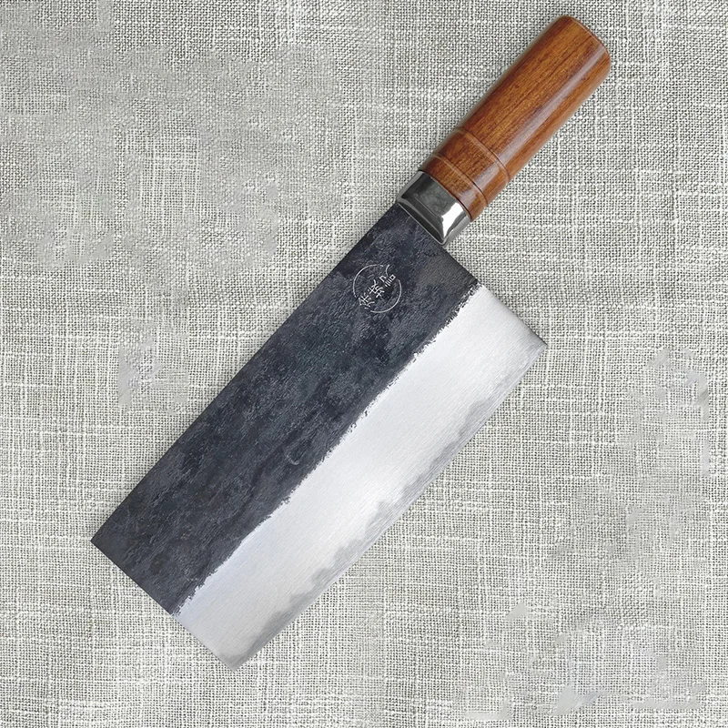 

8.3 Inch Slicing Knife T12A High-carbon Steel Blade Cleaver Meat Cutting Vegetables Handmade Forged Chinese Chef Kitchen Knife