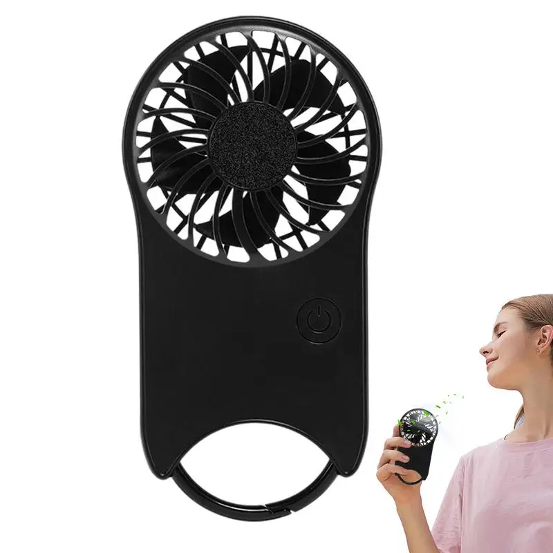 Portable Fan With Carabiner Handy Fan With Carabiner Clip USB Rechargeable Portable Fan For Personal Desk & Outdoor Use Quiet