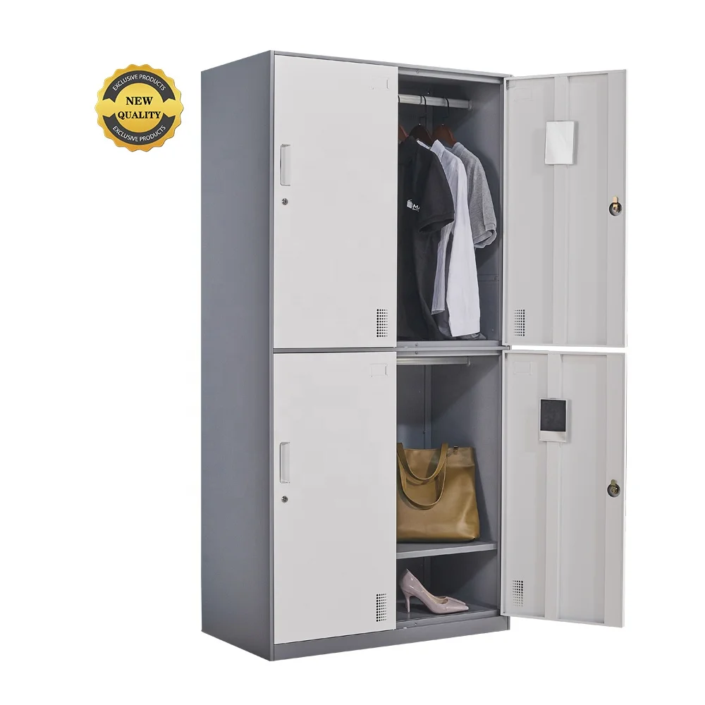 Modern Metal Wardrobe Locker, Steel File Cabinet, H1850 * W900 * D450MM-Metal