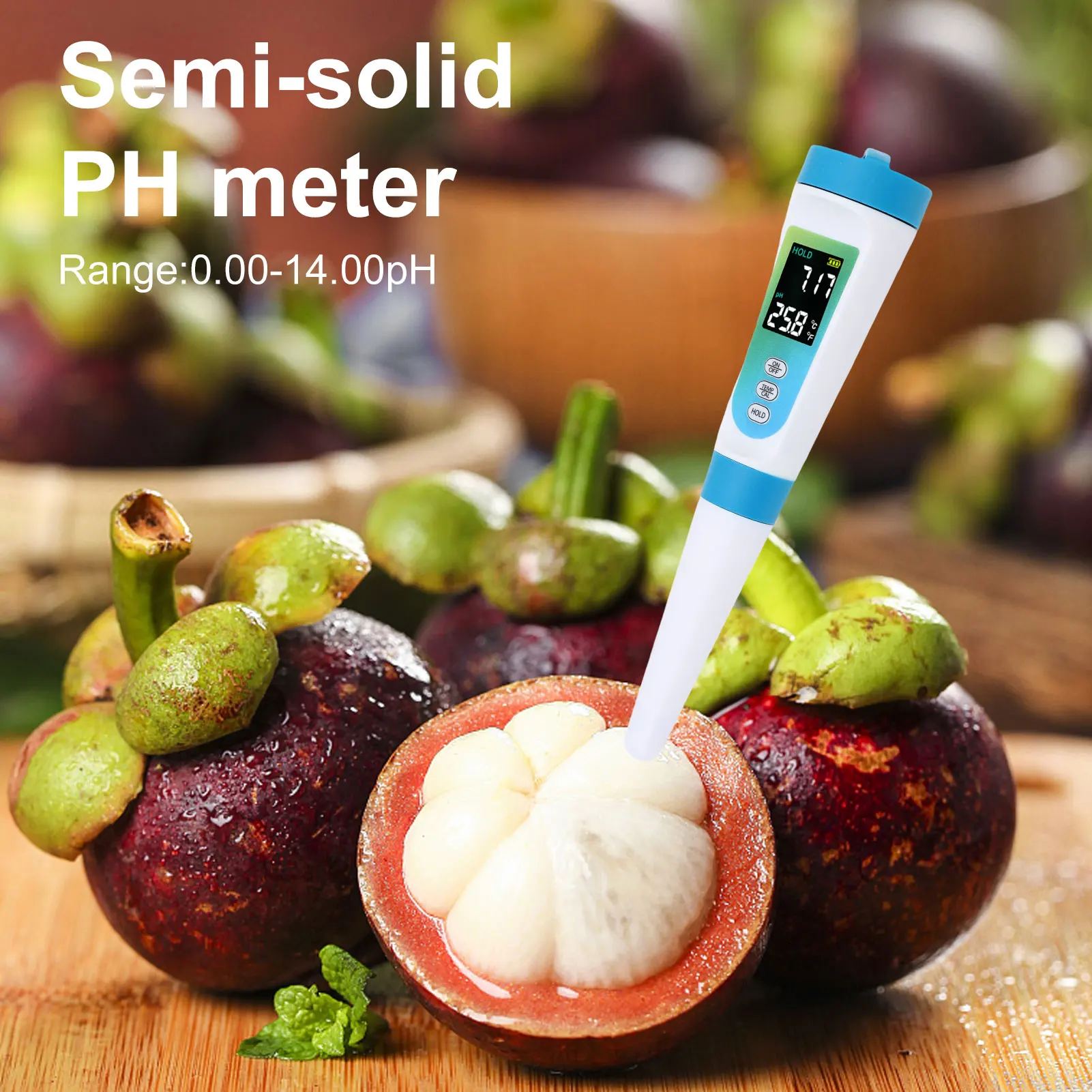 Digital Food PH Meter High Accuracy 0.01 Resolution for Sourdough Bread Cheese Sausage Meat Water Wine Beer with ATC Auto Calibr